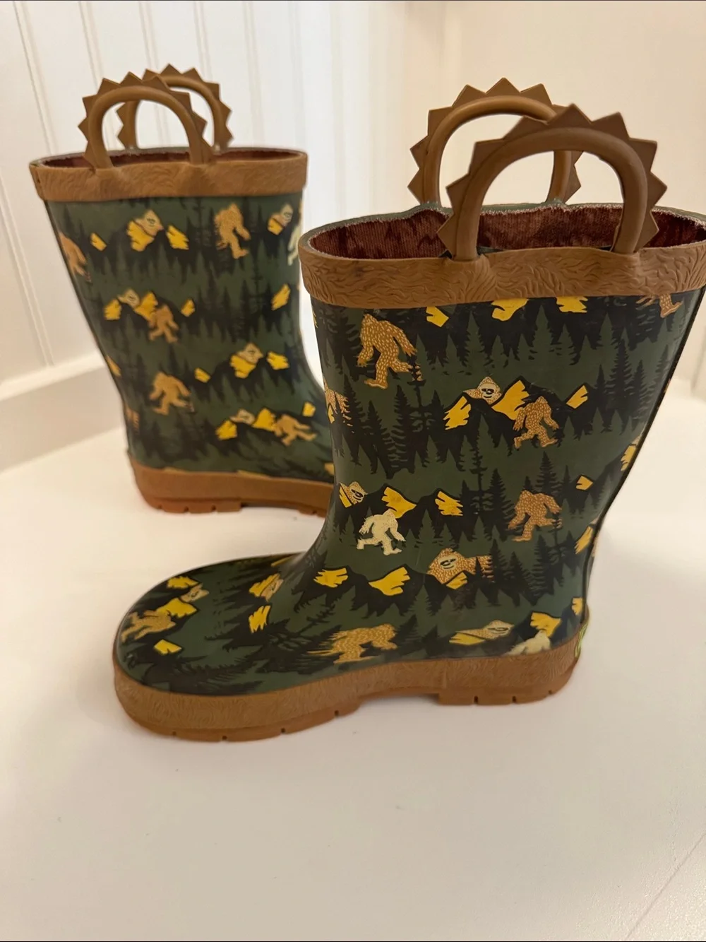 Bigfoot Western Chief Kids Boys 12  Pull On Rain Boots Waterproof Outdoor Winter